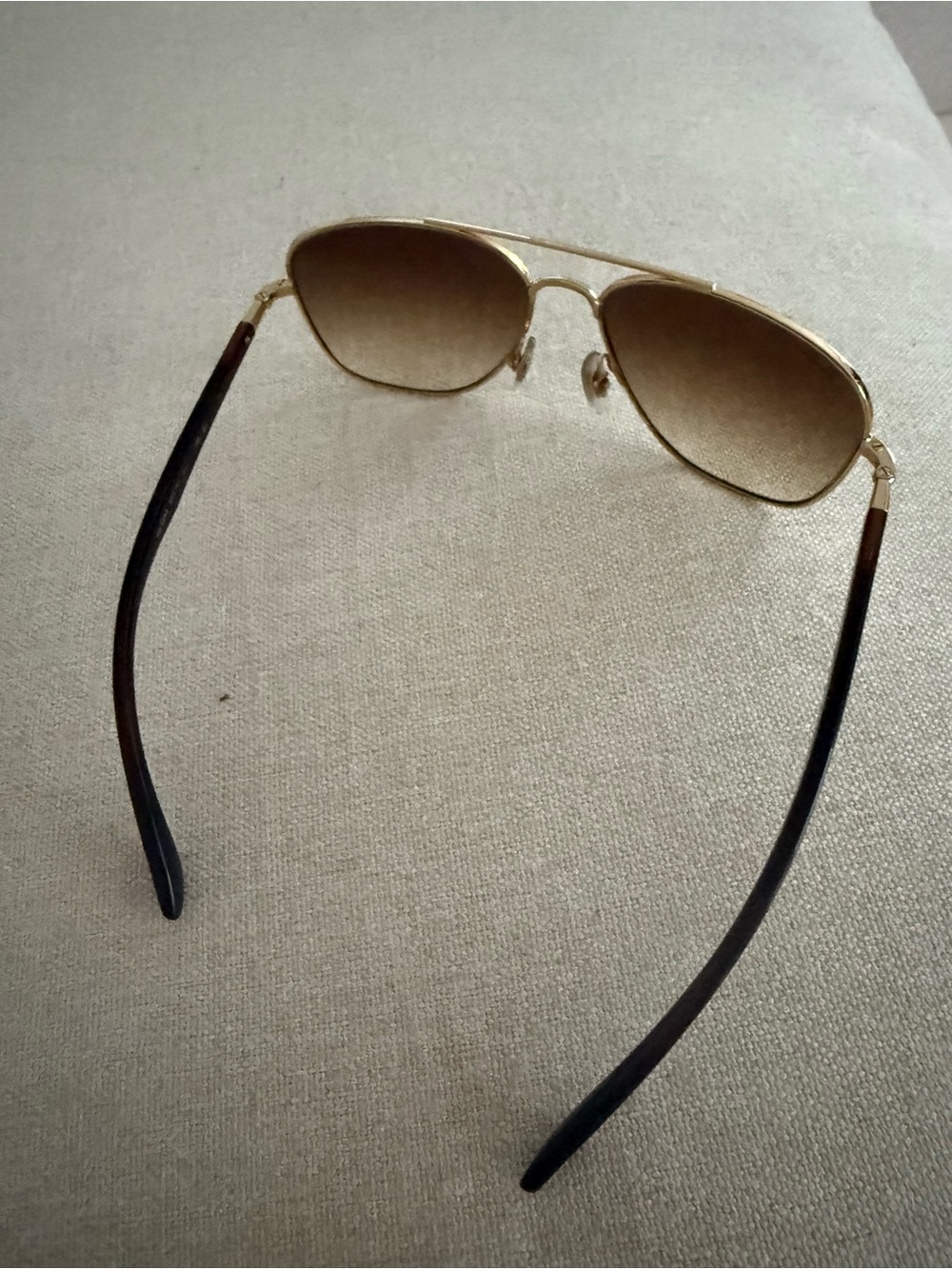Ray-Ban Gold Frame Sunglasses with Brown Gradient Lenses - Picture 2 of 6